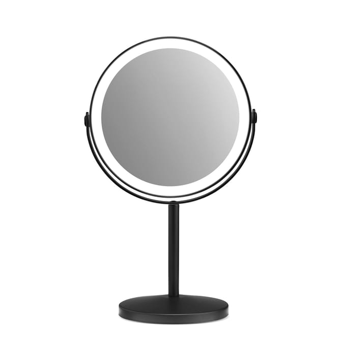 Gillian Jones - Rechargeable LED table mirror with USB-C &10 x - Mat Black