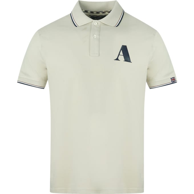 Aquascutum A Logo Biege Polo Shirt