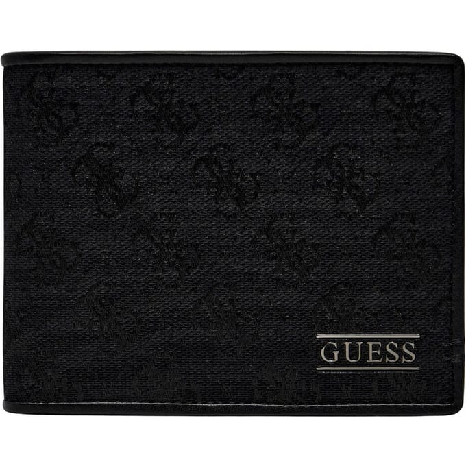 GUESS portemonnee Boston Bifold Wallet Dark Black zwart