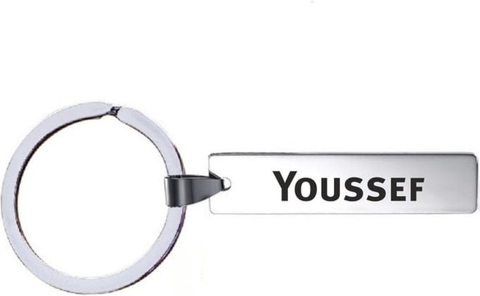 Sleutelhanger Met Naam - Youssef - RVS