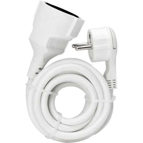 Kopp verlengsnoer platte stekker 5m H05VV-F 3G1,5