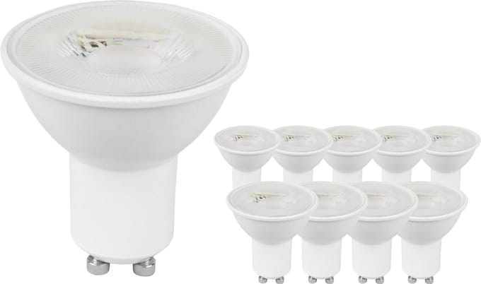 Ledvion - 10X GU10 LED Spot - 4.5W - 2700K - 345L - SMD LED Chips