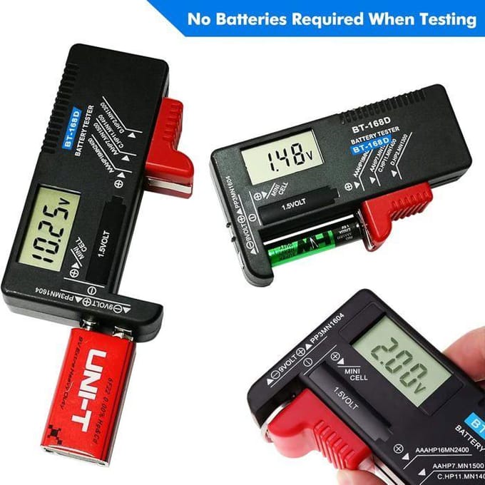Testeur de Piles - BT-168D - Numérique - LCD - Compact - Haute Précision