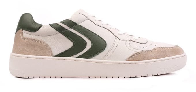 Cafe Moda hank sneaker off-white/groen leer