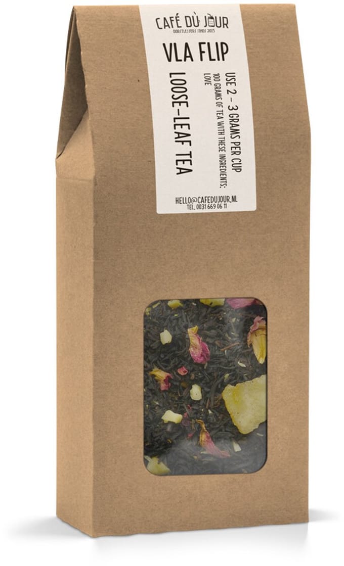 Vla Flip - Zwarte thee 100 gram - Café du Jour losse thee