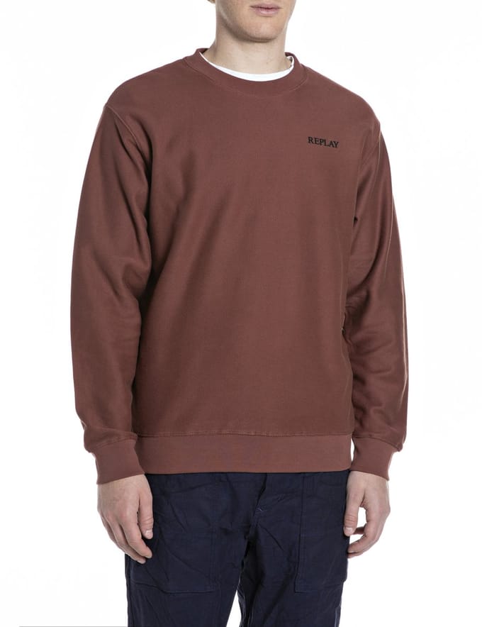 Replay Maroon fleece sweatshirt