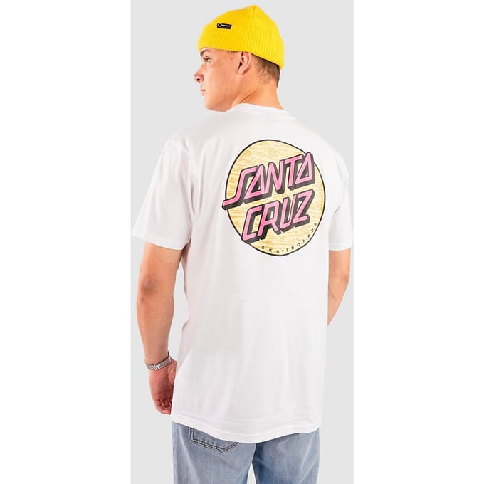 Santa Cruz Wagon Dot Chest T-Shirt wit