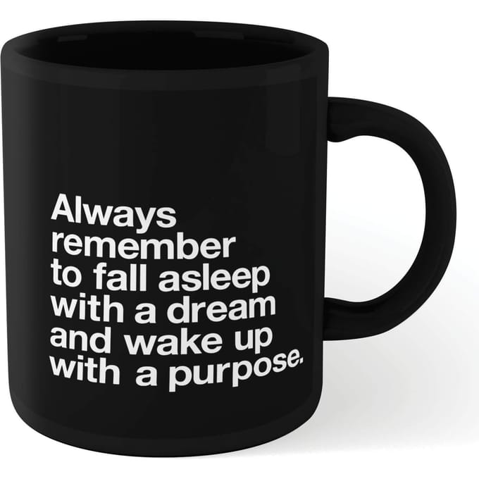 The Motivated Type Fall Asleep With A Dream Mug - Black