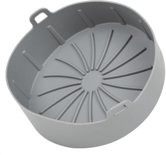 CRLYN® Airfryer Accessoires - Siliconen Bakje - Bakpapier - Grijs