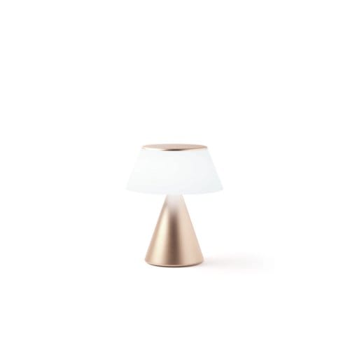 Lexon luma l led-lamp zacht goud