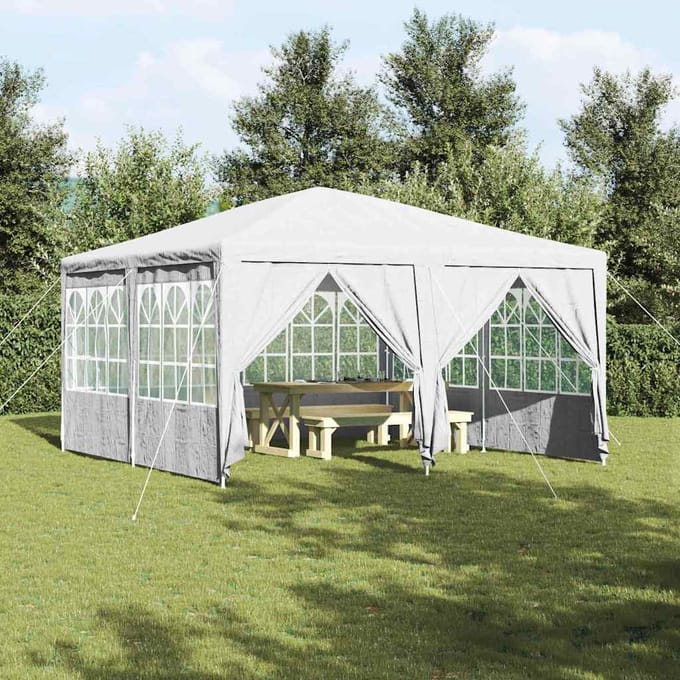 vidaXL - Partytent - Wit - 400 - x - 400 - x - 266 - cm - Polyetheen