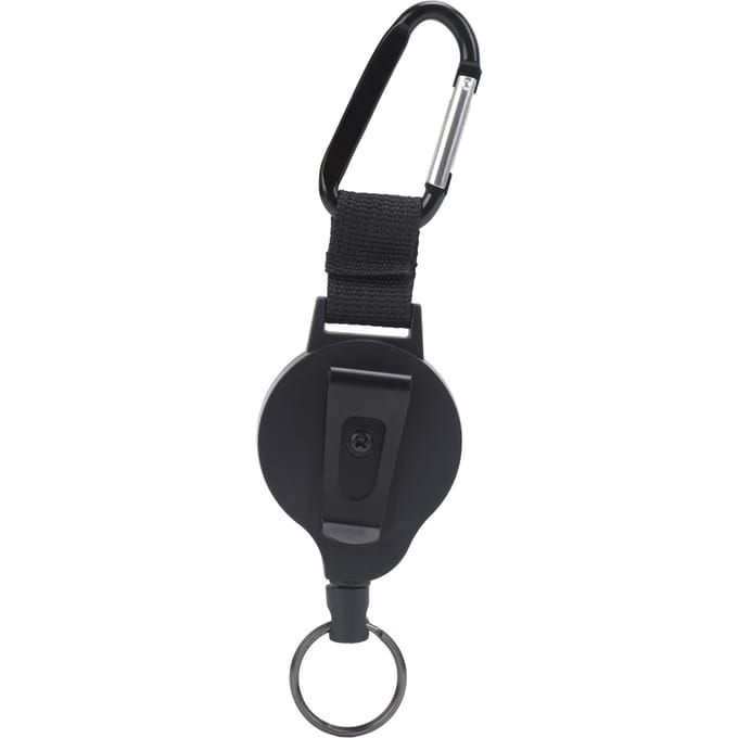 Zijtrekkabel Staalkabel Anti-Verlies Hoge Elastische Band Telescopische Gesp Roestvrij Staal Sleutelhanger black