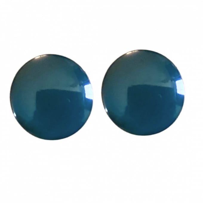 Clip oorbellen petrol 2.5 cm