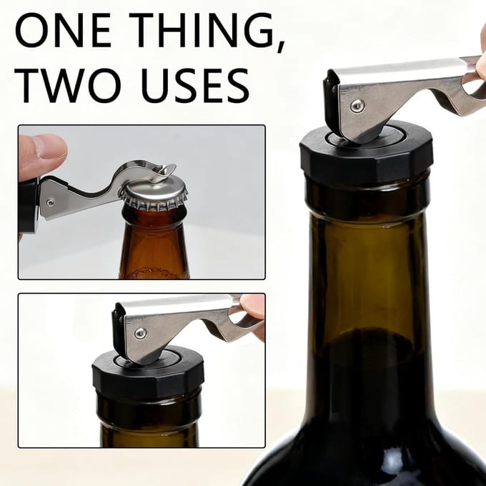 Set van 8 bierflessensluitingen met hendel, wijnflessensluiting, champagne, kurken voor bierflessen