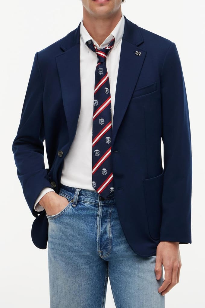 Tommy Hilfiger Dc Punto Milano Blazer Navy Iris Größe: 52 | Blazer Outlet | Herren | Violett