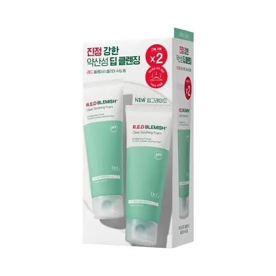 Dr.G Red Blemish Clear Soothing Cleansing Foam Dubbel Set 150ml ×2 white
