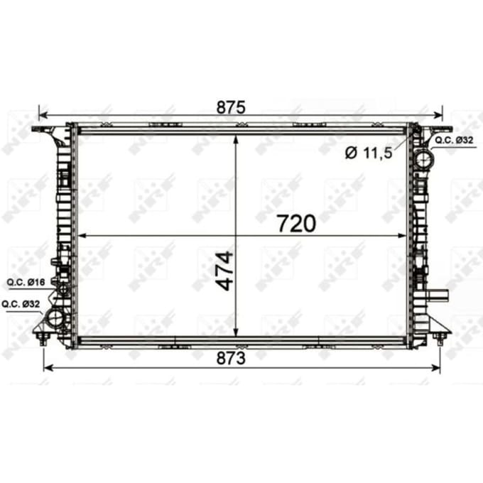 Radiator, motorkoeling NRF 53013