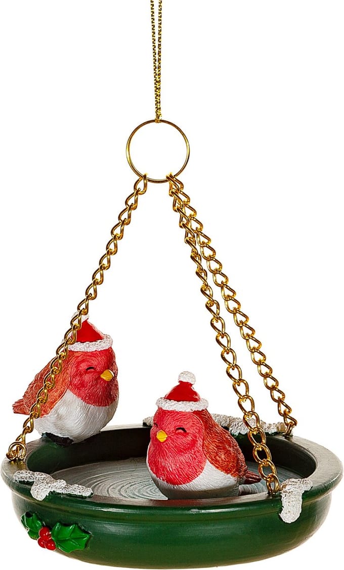 Vogelbadje kersthanger - Sass & Belle