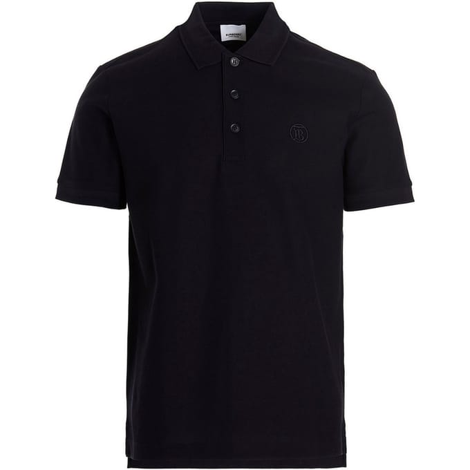 Burberry Branded Circle Logo Coal Blue Polo Shirt