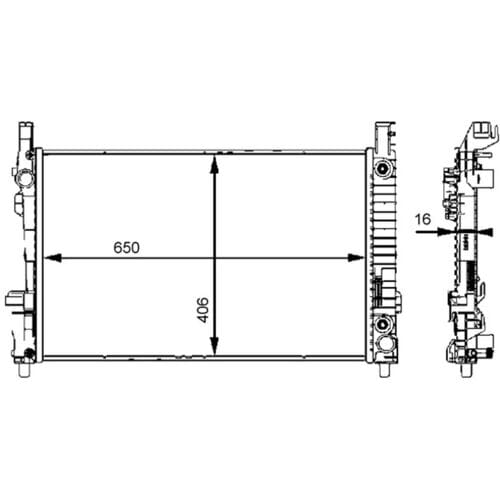 Radiator, motorkoeling MAHLE CR 661 000S