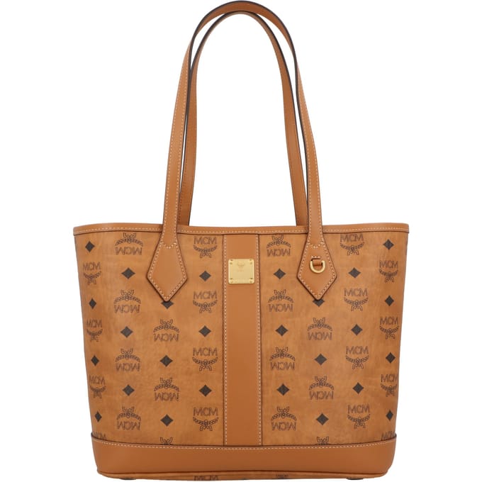 MCM Neuer Liz Shopper Klein in Visetos in Beige Monogram Handtasche Damen