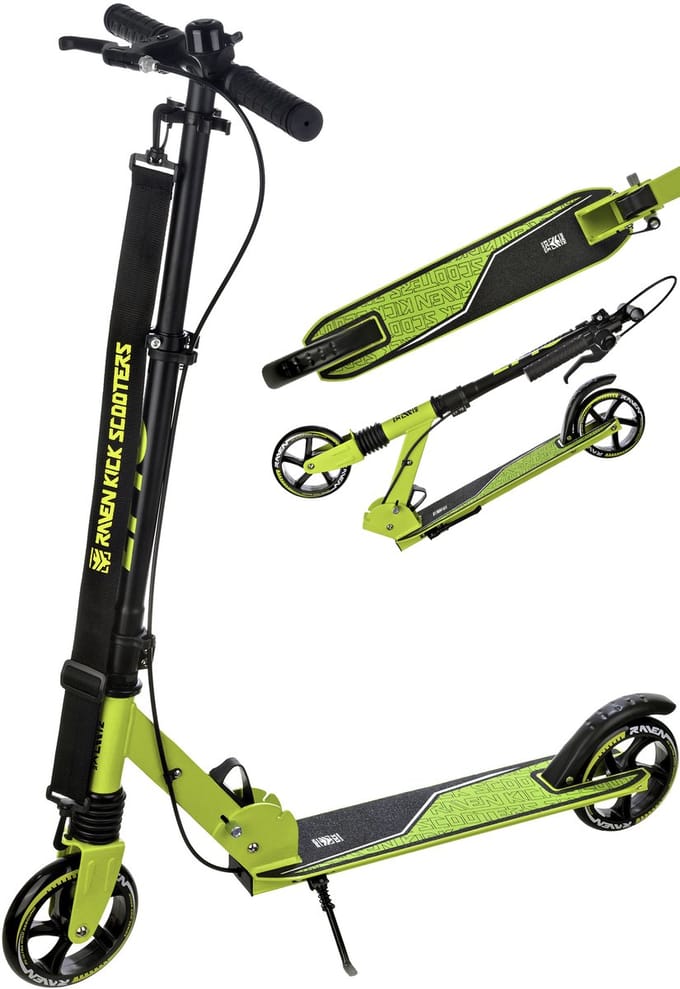 RAVEN Epic Limoen 145mm step met schokdempers, rem en bel
