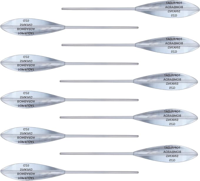 Sbirolino Zinkset - Dobberset Forel - Slepend Vissen - Speciale Vorm - 10 x 25g - Transparant