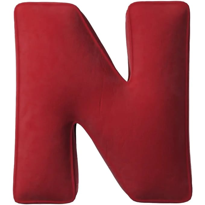Kussen letter n Yellow Tipi Posh Velvet