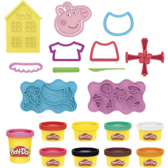 Play-Doh Peppa Pig Styling Speelset - Boetseerklei - Inclusief 9 Play-Doh potjes