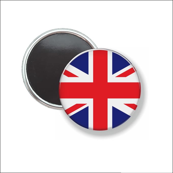 Button Met Magneet 58 MM - Vlag Engeland - NIET VOOR KLEDING