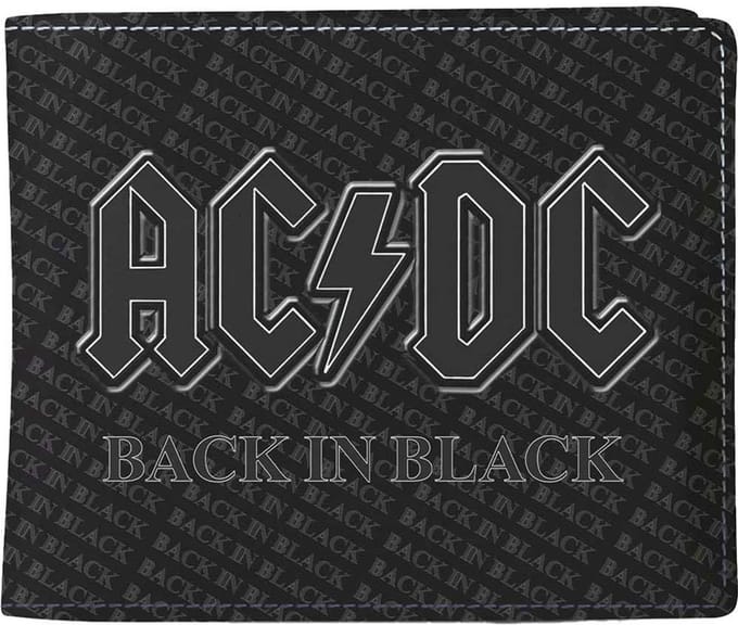 Rocksax AC/DC - Back In Black Portemonnee - Zwart