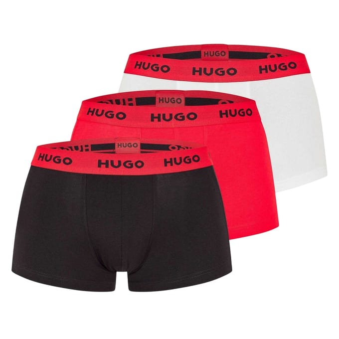 Hugo Heren Boxershorts (Set van 3) (Zwart, Rood, Wit)