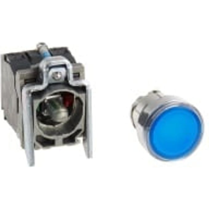 Schneider Electric XB4BW36B5 Harmony XB4BW36B5 Druktoets Bedieningsknop vlak 1 knop Blauw Druk-ontgrendeling 1 stuk(s)