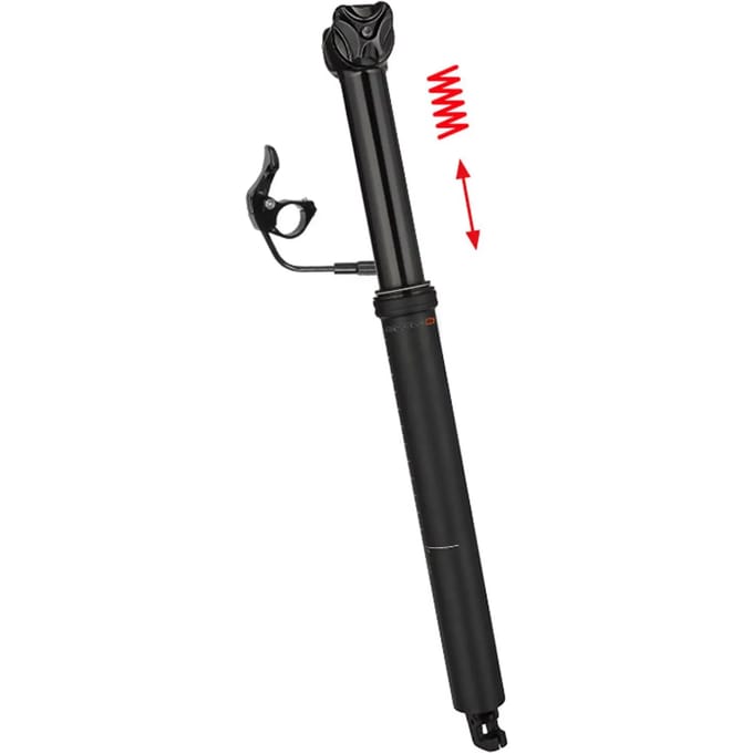 Verstelbare telescopische zadelpen van aluminium Ergotec d31.6