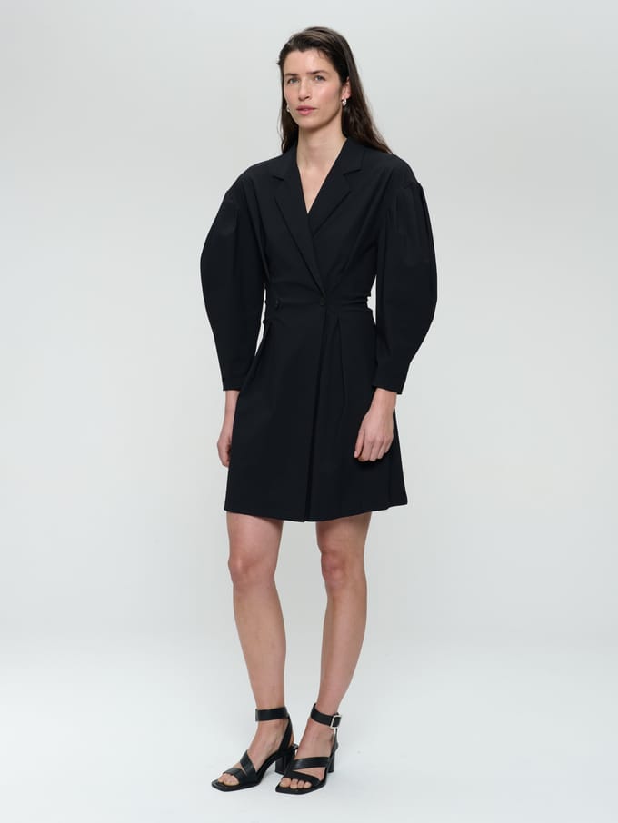 Kansas stretch tech jersey dress | Black - Black / S