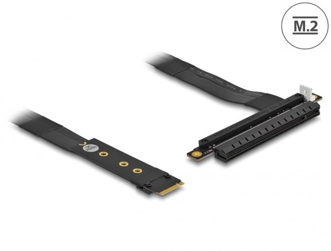 Delock M.2 Key M to PCIe x16 NVMe Adapter with 20 cm cable