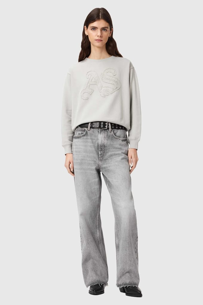 AllSaints Blake Jean Light Washed Grey Taglia: W31 | Pantaloni Outlet | Donna | Grigio