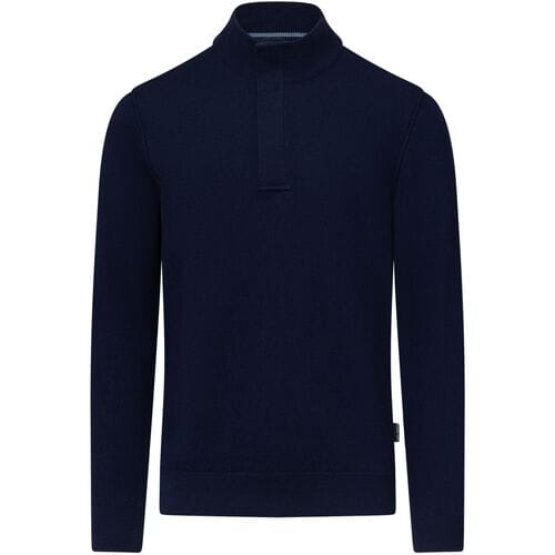 State Of Art Half Zip Trui Wool Blend Navy - Maat XXL - Heren - Pullovers