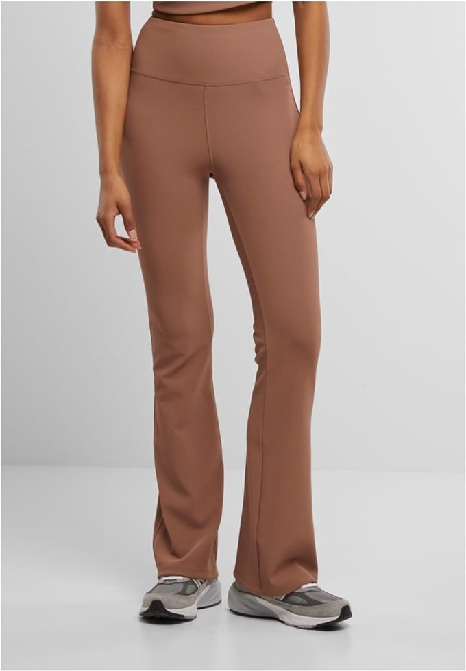 Urban Classics - Flared Rib Legging - M - Bruin