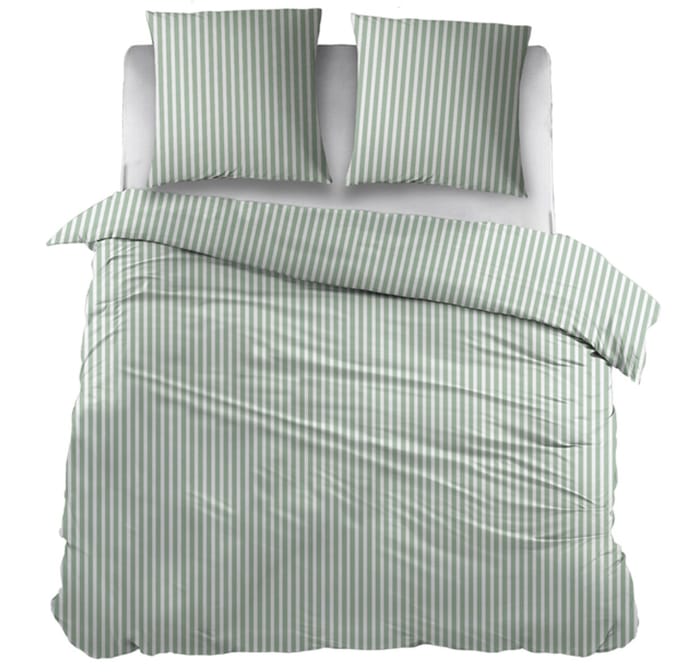 Snoozing Carine Dekbedovertrek - Extra breed - 260x200/220 cm - Green