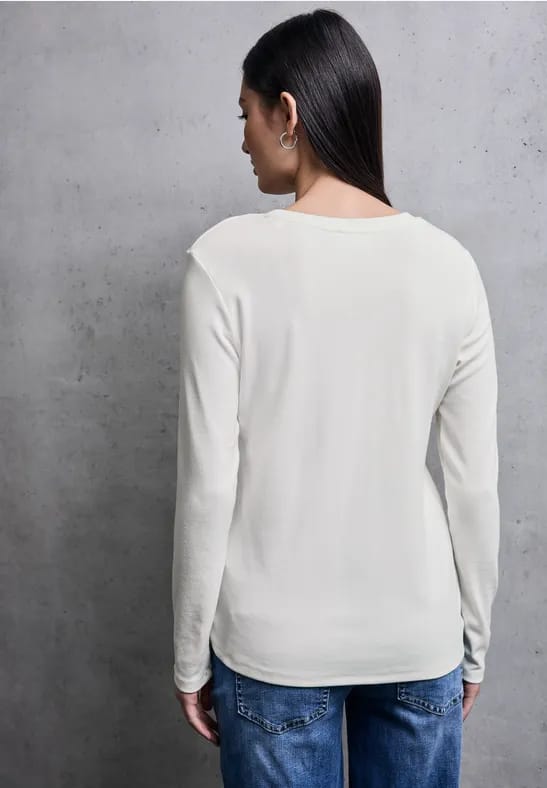 Basic shirt met lange mouwen