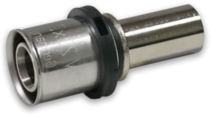 Persfitting 32mm - Overgangskoppeling Koper - Vernikkeld