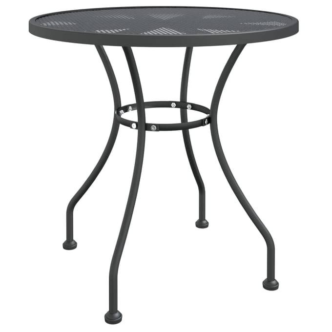 vidaXL - Tuintafel - Ø80x72 - cm - metaalgaas - antracietkleurig
