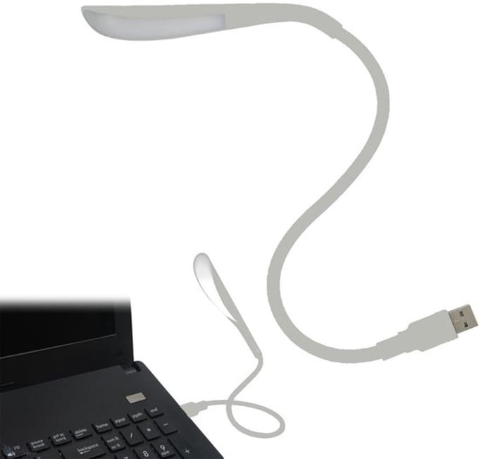 Allecto - Dimbare USB-lamp - Led computerlamp - Energiezuinig - Wit