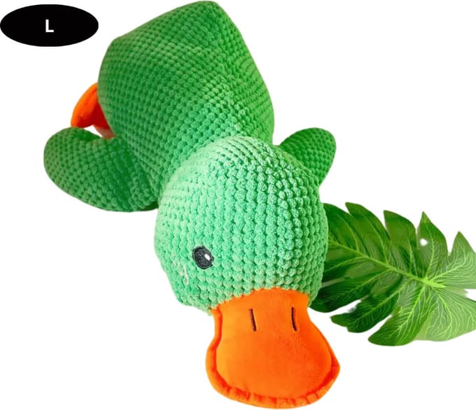 Nivard Honden Speelgoed - Hond - Speelgoed - Dog Toy - Pluche - Eend - Groen - Groot