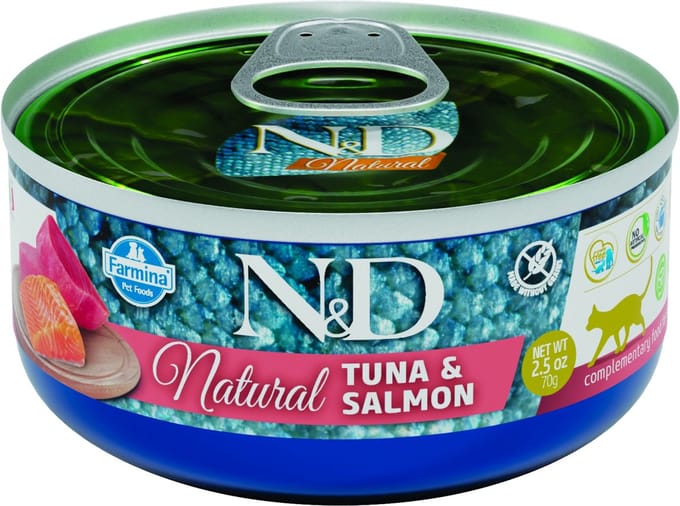 N&D Kat Natural Tonijn & Zalm - Natvoeding Kat - 1x 80 gr