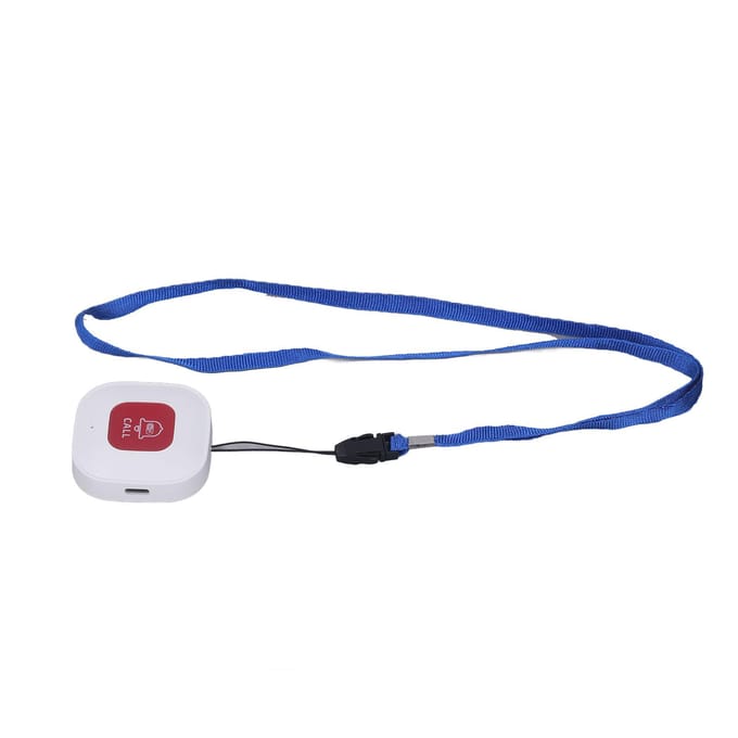 WiFi Slimme SOS Oproepknop Alarm Oproepbel Draadloze Pager voor Mantelzorger Verpleegkundige Alarmsysteem Noodgeval white