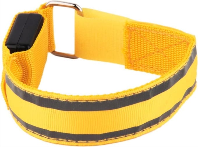 *** 2 Stuks Reflecterende Hardloop Verlichting - Hardloop Fiets Sport Armband Met LED Lampjes - Veilig over straat - van Heble® ***