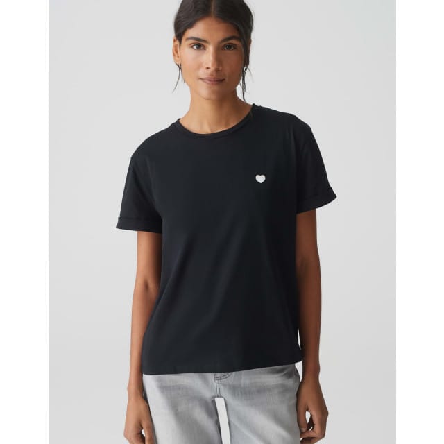 relaxed fit t-shirt met motiefstitching model 'Serz'