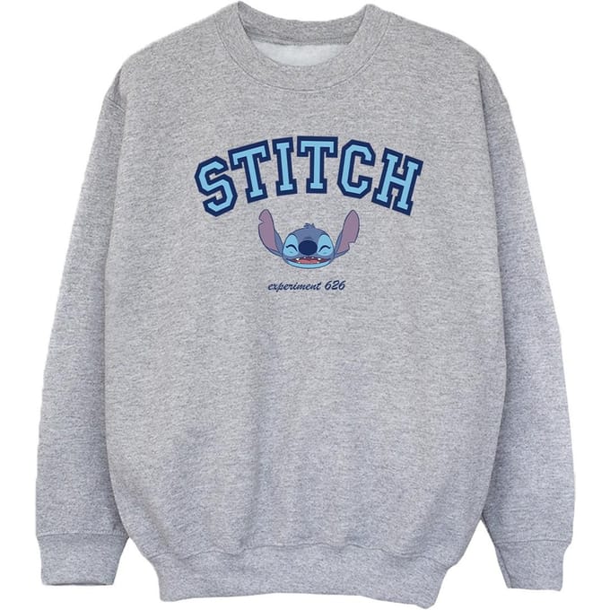 Disney Meisjes Lilo en Stitch Collegiaal Sweatshirt (Sportgrijs)